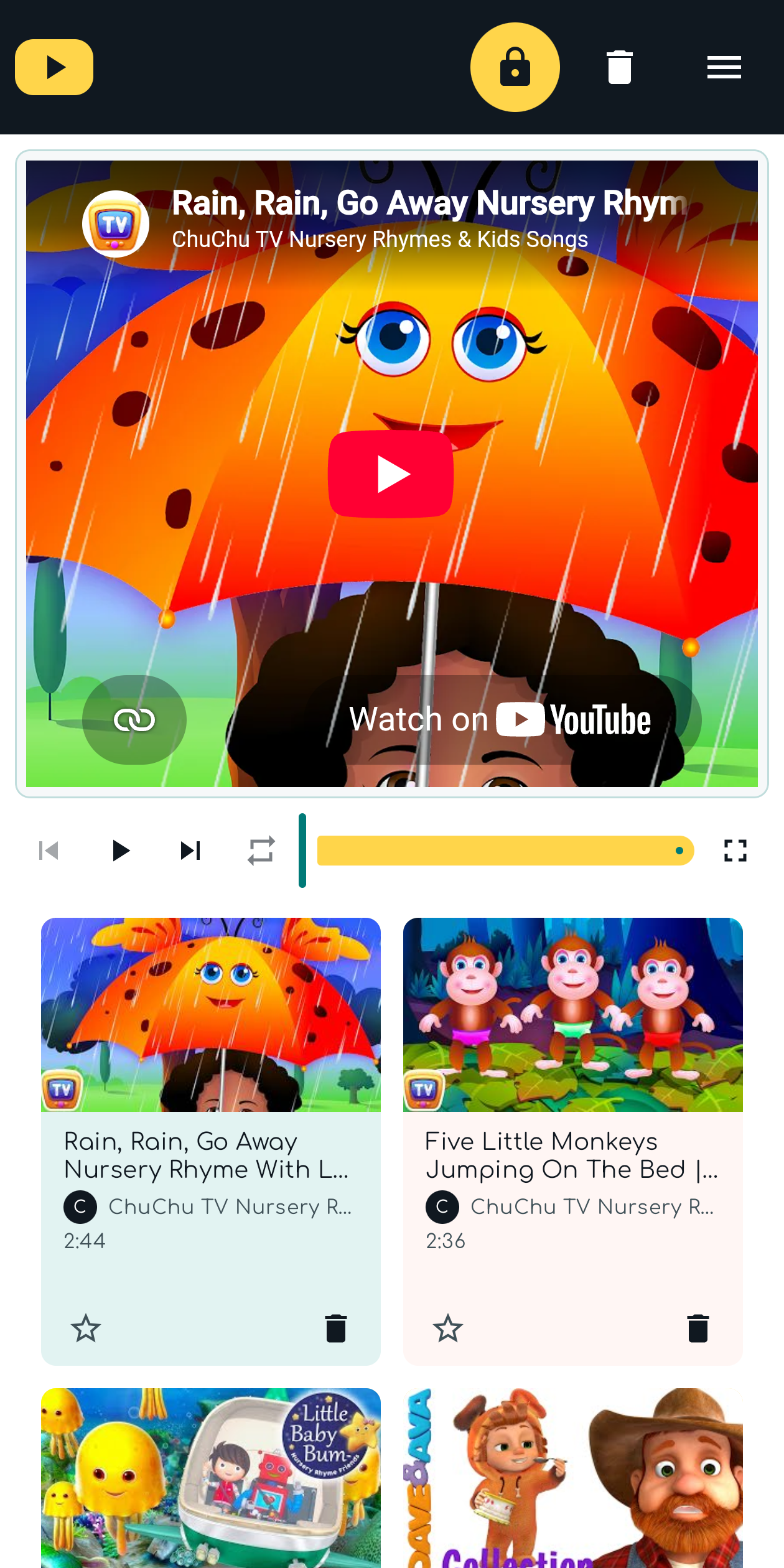 Gentle Next parent library screen