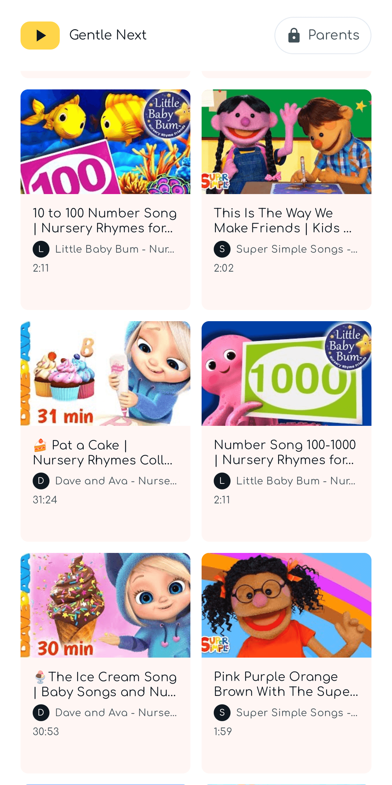 Gentle Next more child videos